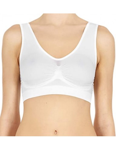 Venda de Top anatòmic sense costures Pompea model 89631330 en color blanc-Htual Barcelona –Andorra