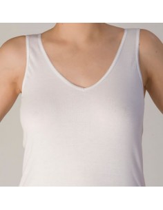 Venda de Samarreta de tirants de color blanc cotó 100% Gil Mas- Htual Barcelona –Andorra