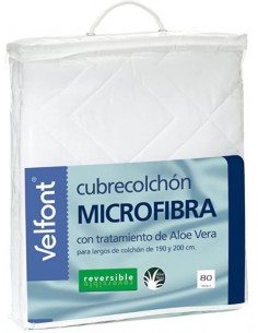 Comprar Cubrecolchón Microfibra Aloe Vera Reversible Velfont – Htual Barcelona –Andorra