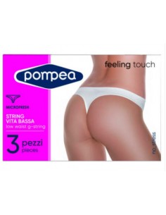 Comprar Tangas microfibra elástica Pompea (Pack de tres tangas del mismo color) - Htual Barcelona-Andorra